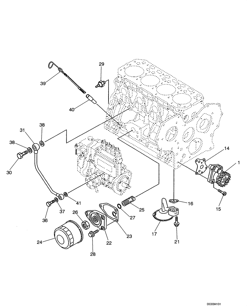 Схема запчастей Case CX47 - (02-15[00]) - OIL PUMP (02) - ENGINE