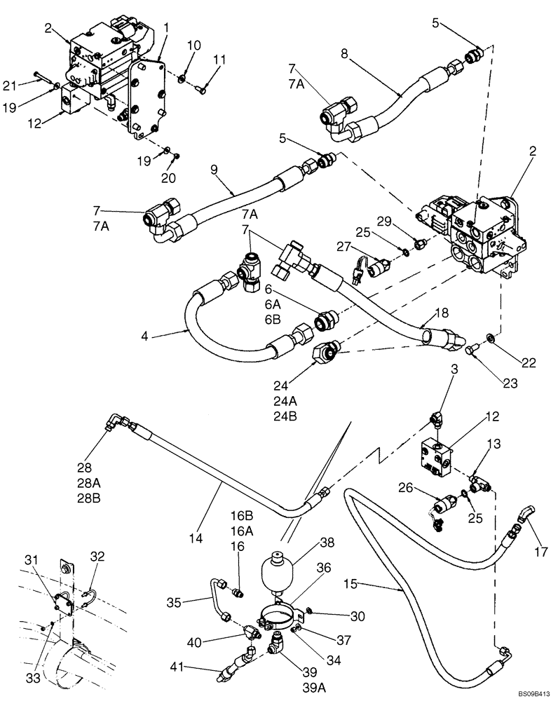 Схема запчастей Case 921E - (05-13) - JOYSTICK STEERING - HYDRAULICS (05) - STEERING