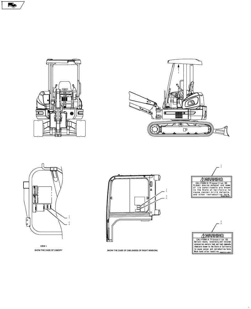 Схема запчастей Case CX27B ASN - (90.108.13) - NAME PLATE INSTALL (90) - PLATFORM, CAB, BODYWORK AND DECALS