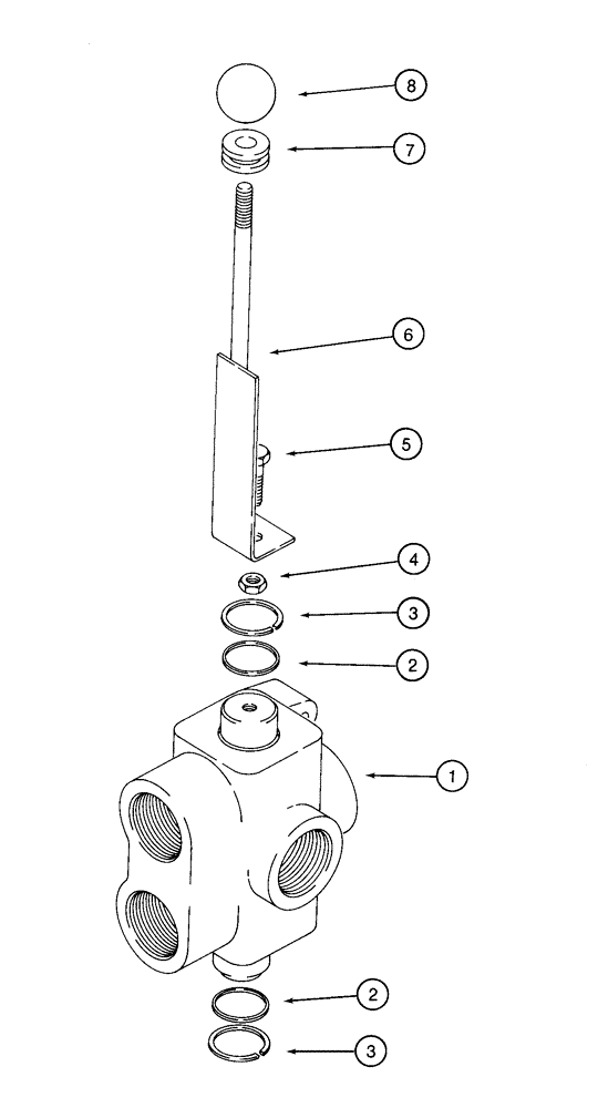 Схема запчастей Case 960 - (08-50) - VALVE ASSY, SELECTOR (08) - HYDRAULICS