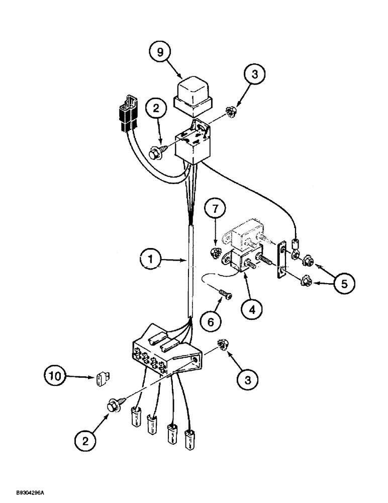 Схема запчастей Case 560 - (4-14) - ACCESSORY ELECTRICAL POWER HARNESS (04) - ELECTRICAL SYSTEMS