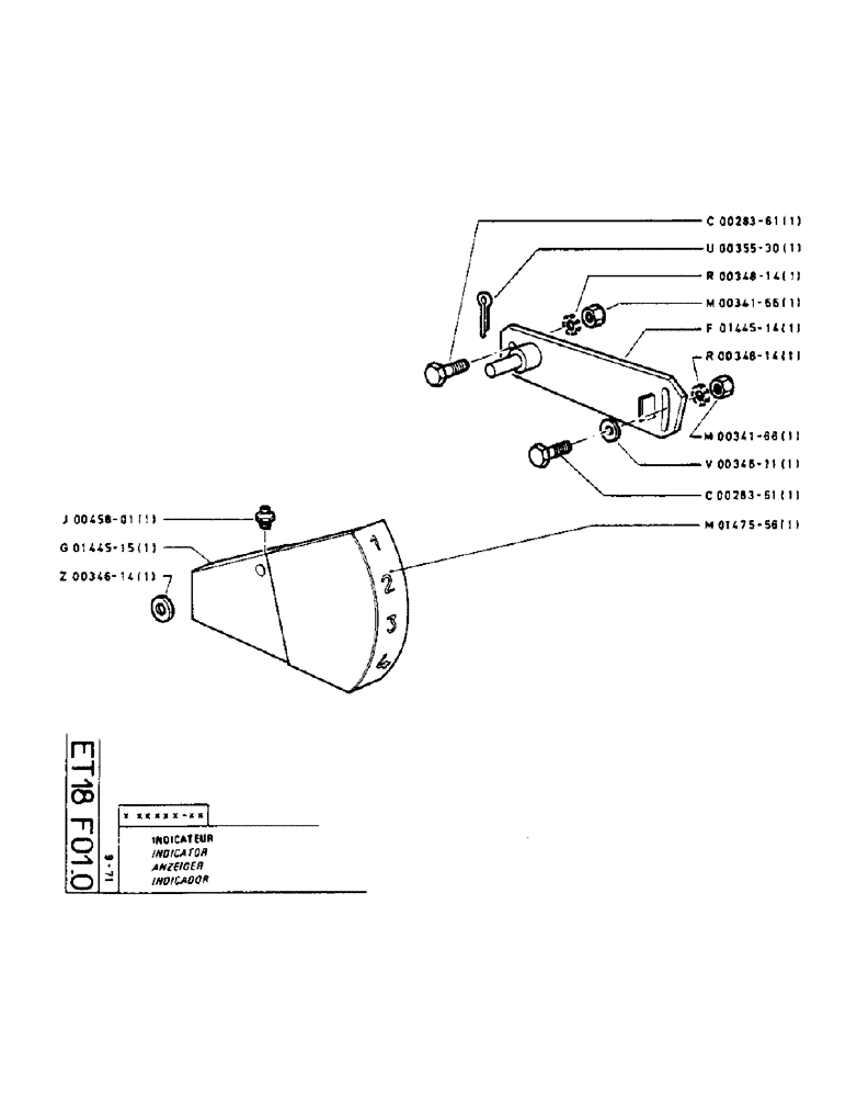 Схема запчастей Case TC45 - (160) - INDICATOR 