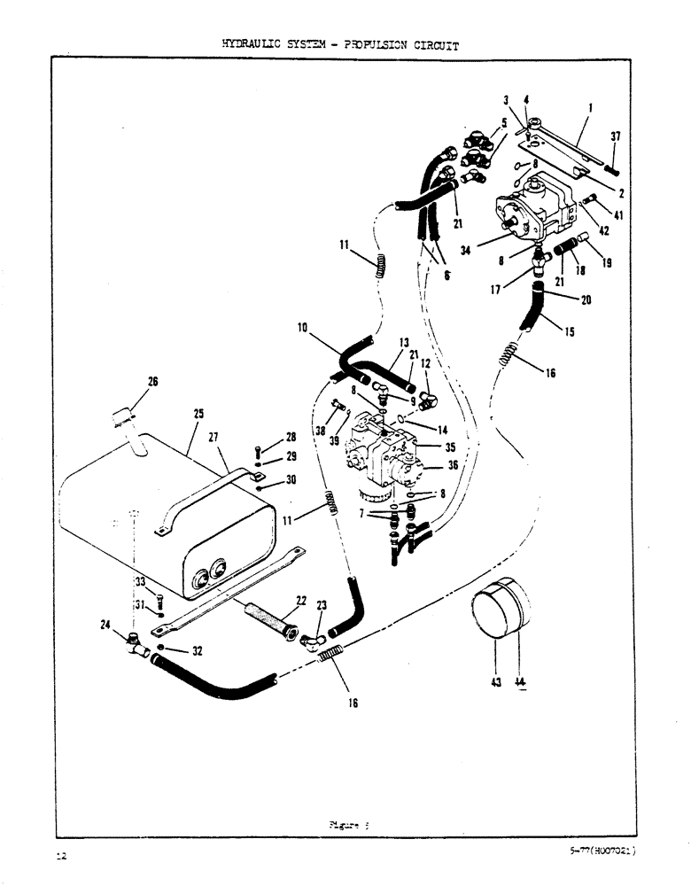 Схема запчастей Case DAVIS - (12) - HYDRAULIC SYSTEM, PROPULSION CIRCUIT 