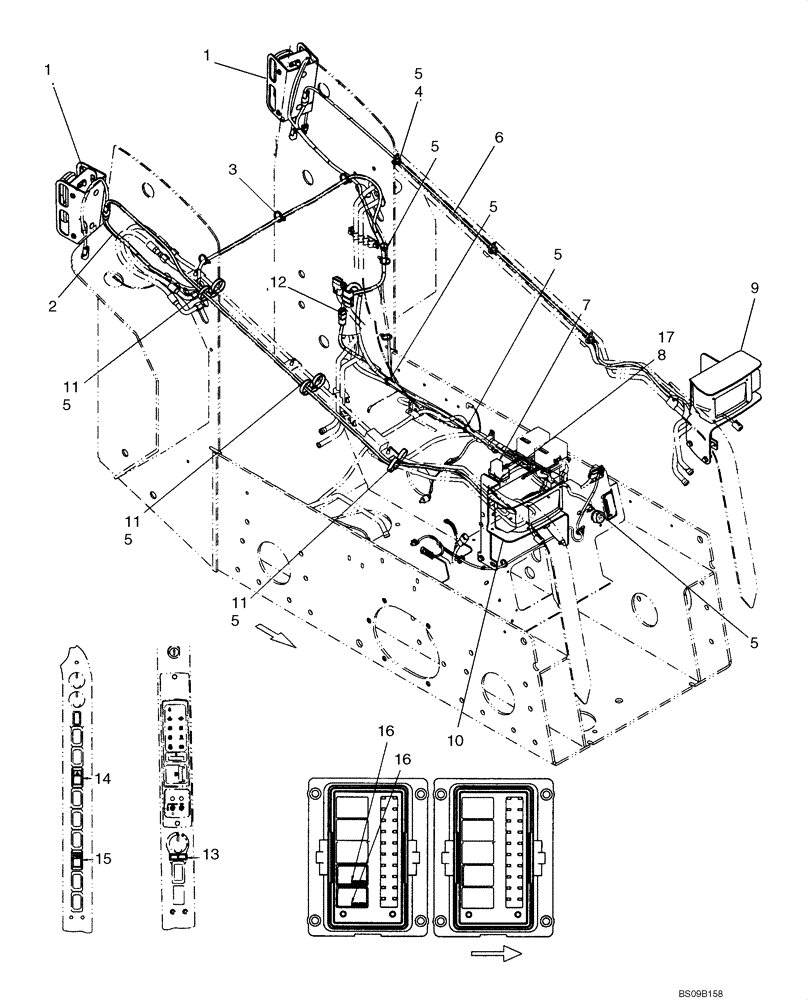 Схема запчастей Case 410 - (04-20) - ELECTRICAL - ROAD LIGHTS (EUROPE) (04) - ELECTRICAL SYSTEMS