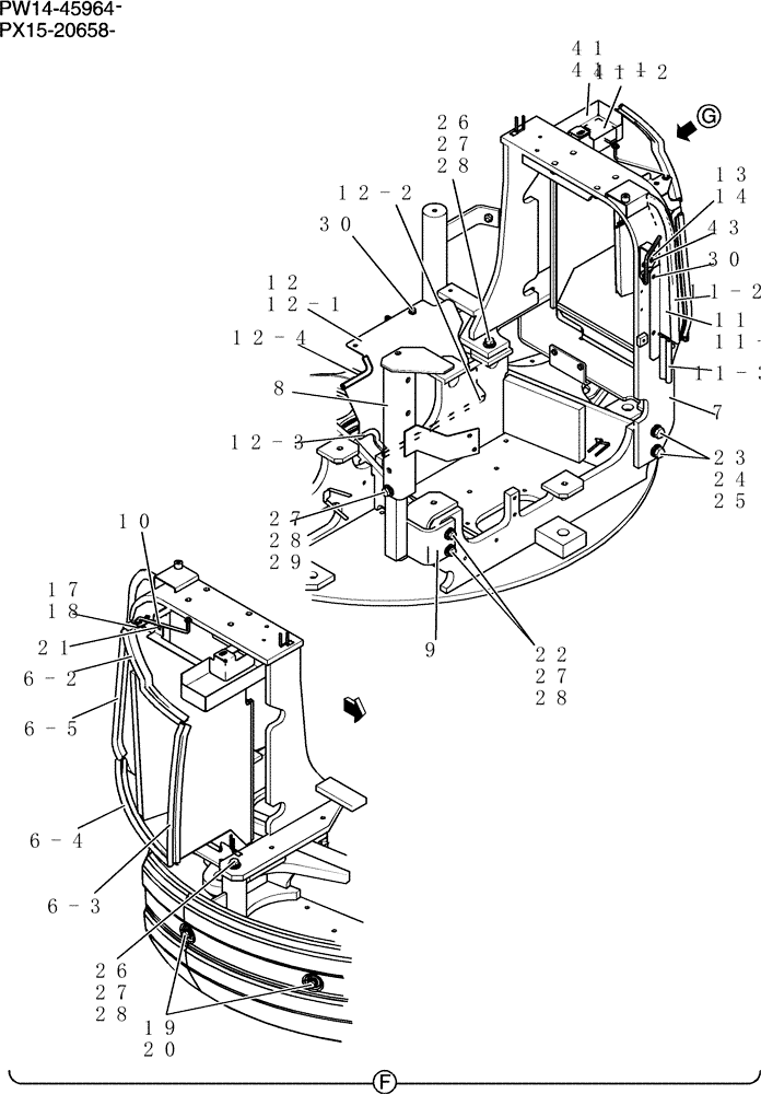 Схема запчастей Case CX36B - (240-01[4]) - GUARD INSTAL (CANOPY) (05) - SUPERSTRUCTURE