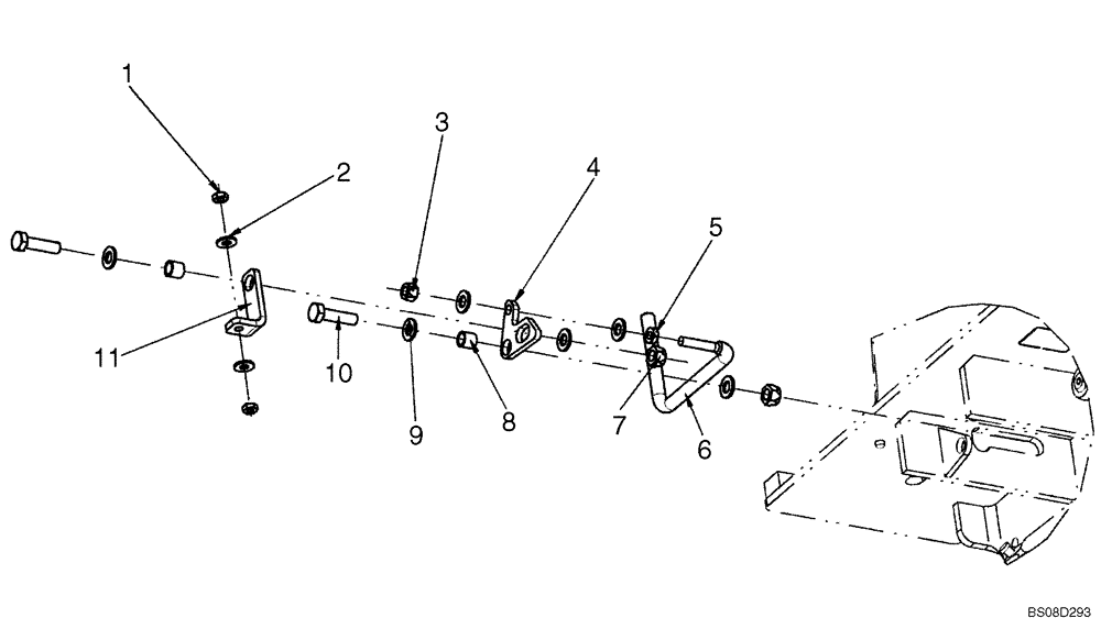 Схема запчастей Case 410 - (09-19A) - BOOM LOCK; IF USED (09) - CHASSIS