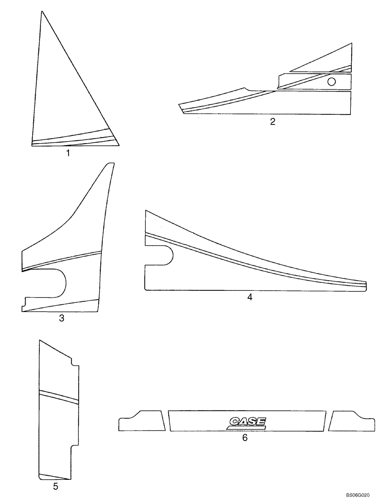 Схема запчастей Case 821E - (09-92) - DECALS - CAB (09) - CHASSIS