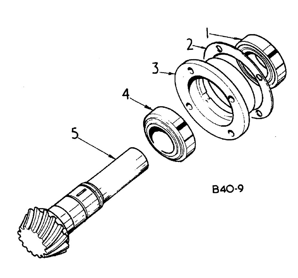 Схема запчастей Case 500 - (07-032) - DIFFERENTIAL BEVEL PINION, DRIVE AXLE No Description