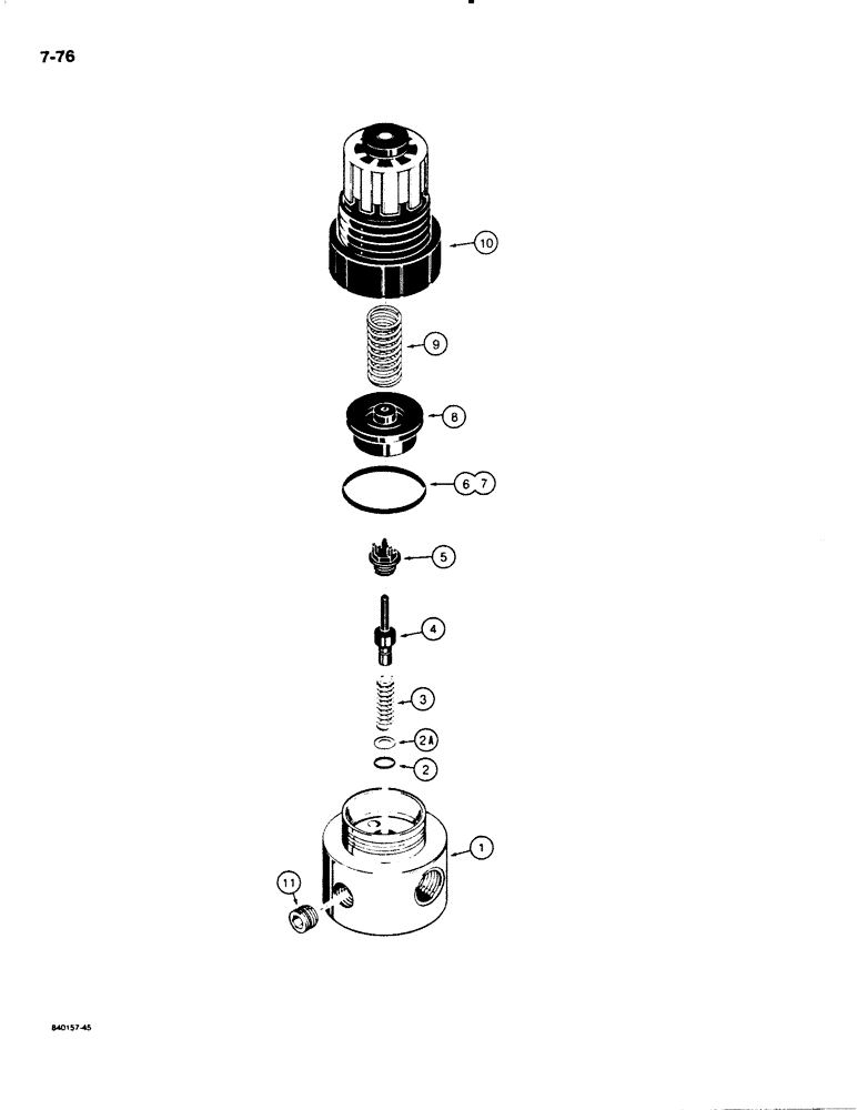 Схема запчастей Case W20C - (7-76) - L112300 BRAKE PRESSURE REDUCING VALVE (07) - BRAKES