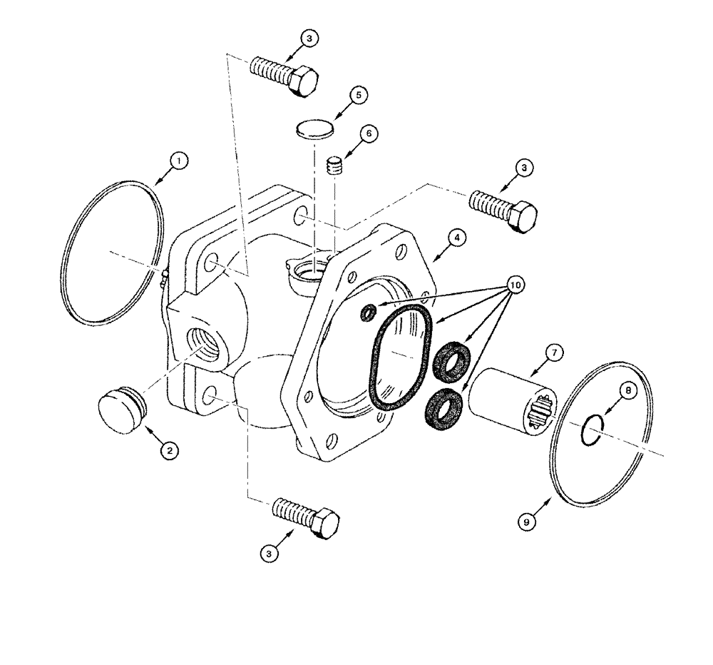 Схема запчастей Case 865 DHP - (6-040) - TRANSMISSION - OIL PUMP (06) - POWER TRAIN