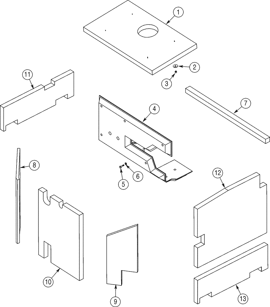 Схема запчастей Case 921C - (09-18) - INSULATION - HOOD (09) - CHASSIS