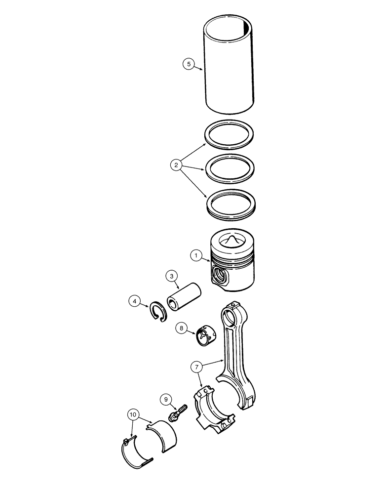 Схема запчастей Case 845 - (02-48[01]) - PISTONS AND CONNECTING RODS (02) - ENGINE