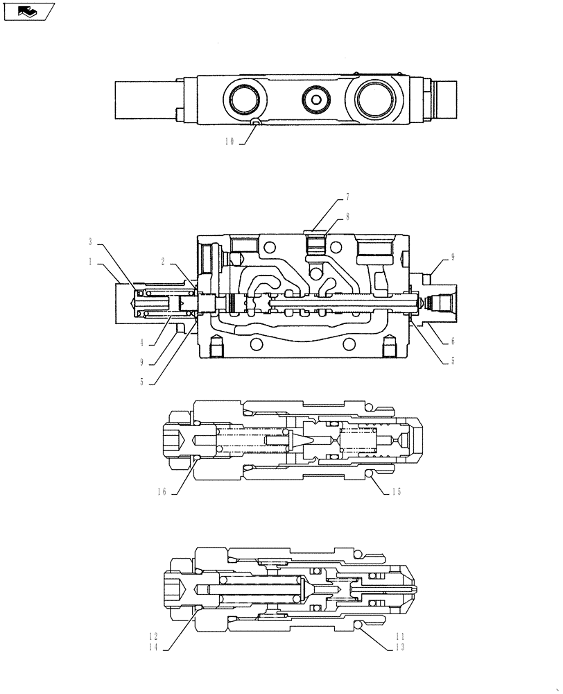 Схема запчастей Case CX55BMSR - (01-020[08]) - VALVE INSTALL (ROTARY) (35) - HYDRAULIC SYSTEMS