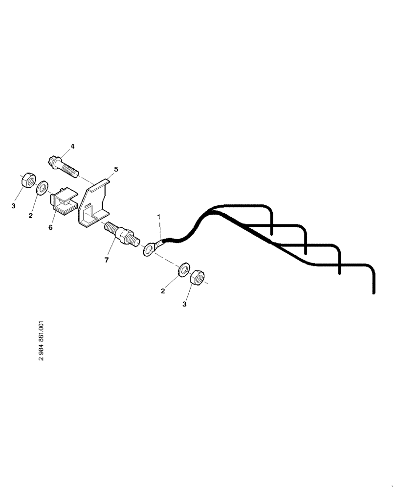 Схема запчастей Case 21E - (95.035[2984881001]) - CABLE HARNESS (55) - ELECTRICAL SYSTEMS