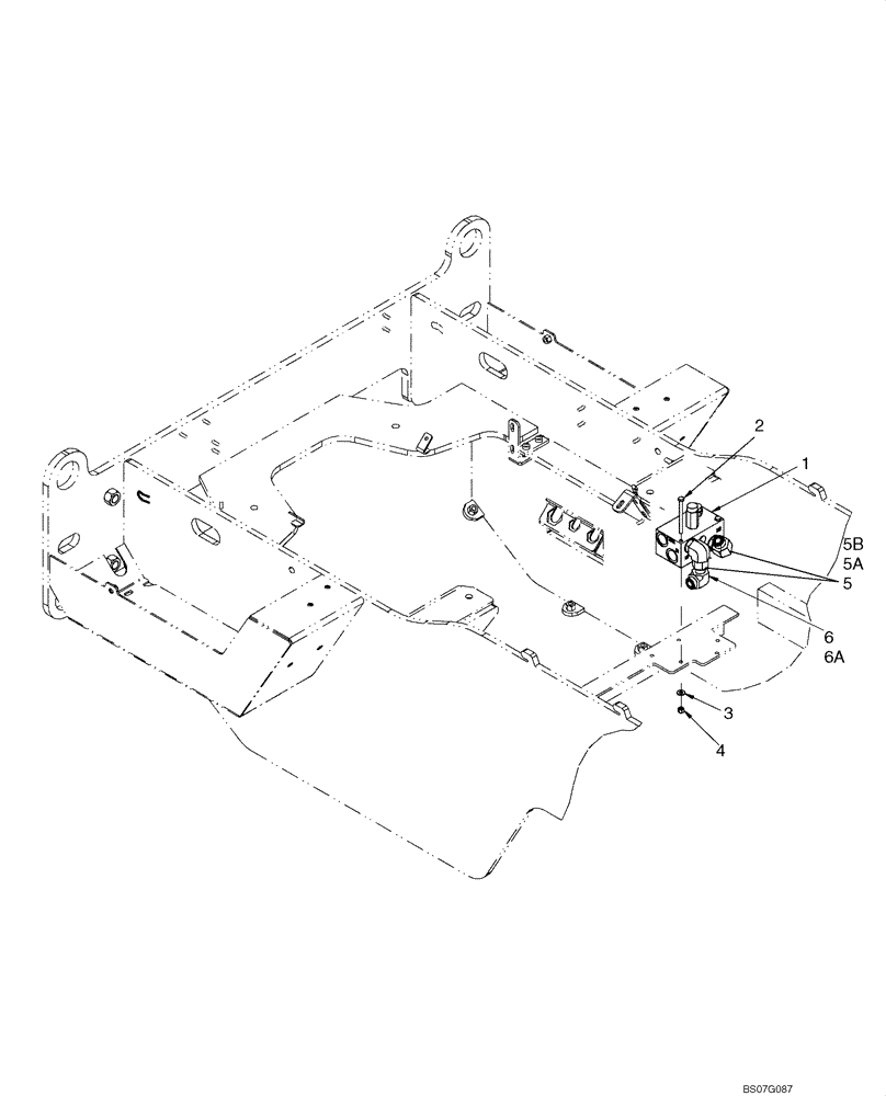 Схема запчастей Case 621E - (08-23) - VALVE, FAN RELIEF - MOUNTING (08) - HYDRAULICS