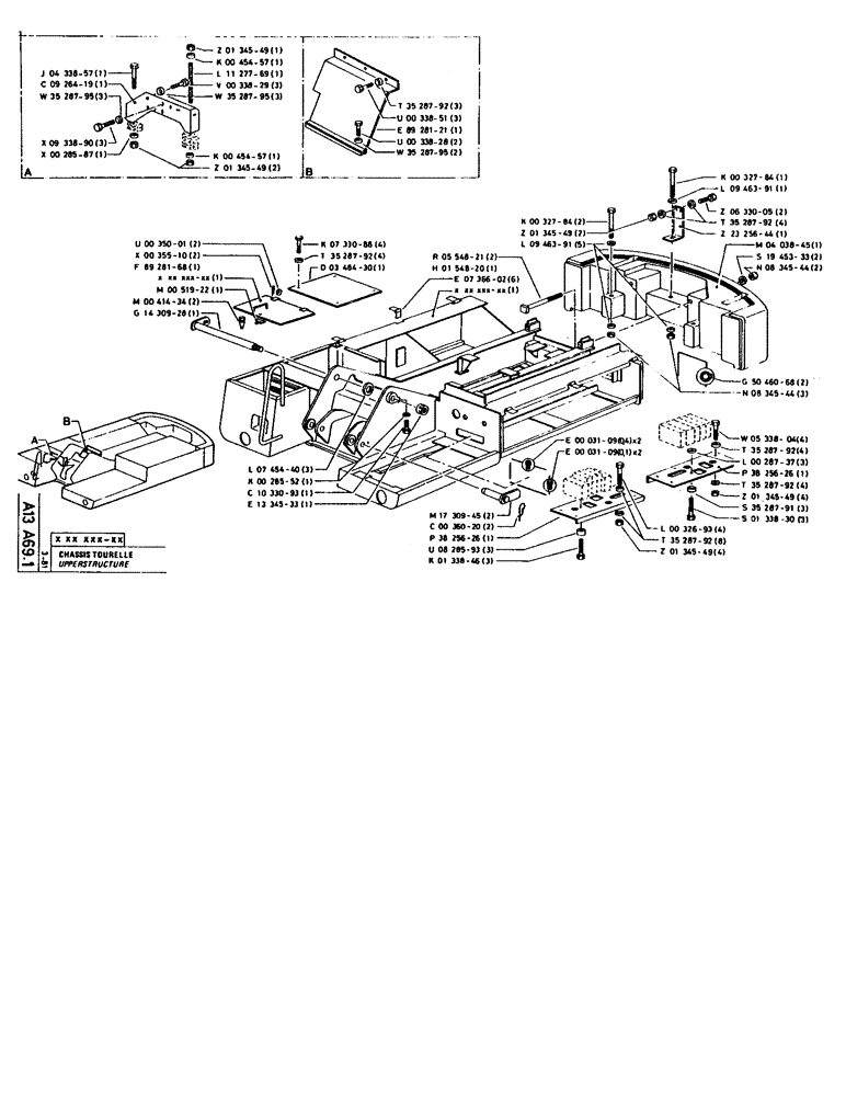 Схема запчастей Case 160CL - (014) - UPPERSTRUCTURE (05) - UPPERSTRUCTURE CHASSIS