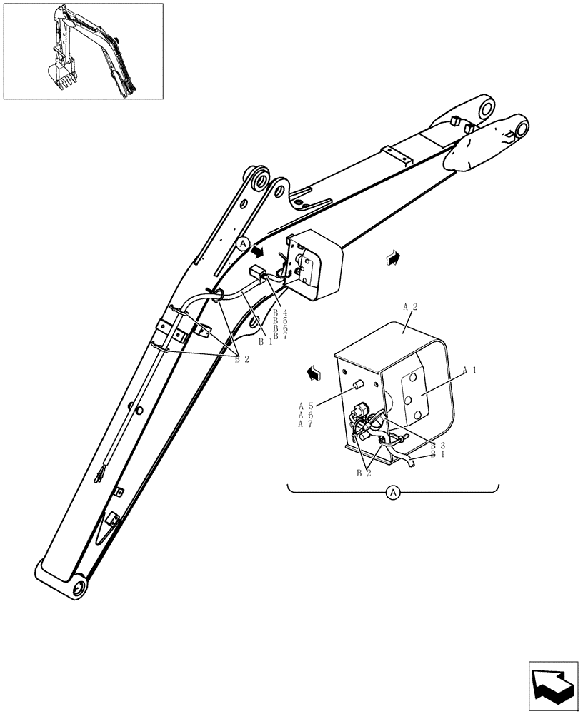 Схема запчастей Case CX22B - (570-01[1]) - ELECTRIC SYSTEM - LIGHT ASSY (BOOM) (55) - ELECTRICAL SYSTEMS