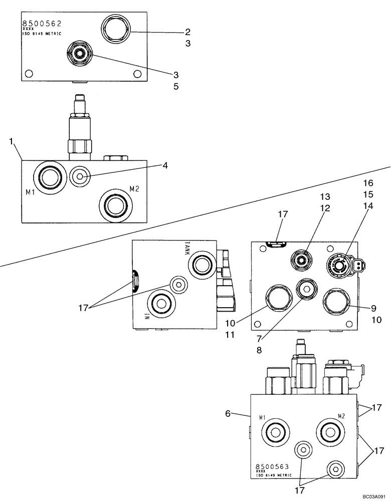 Схема запчастей Case 721D - (08-09A) - VALVE ASSY - COOLING SYSTEM (08) - HYDRAULICS