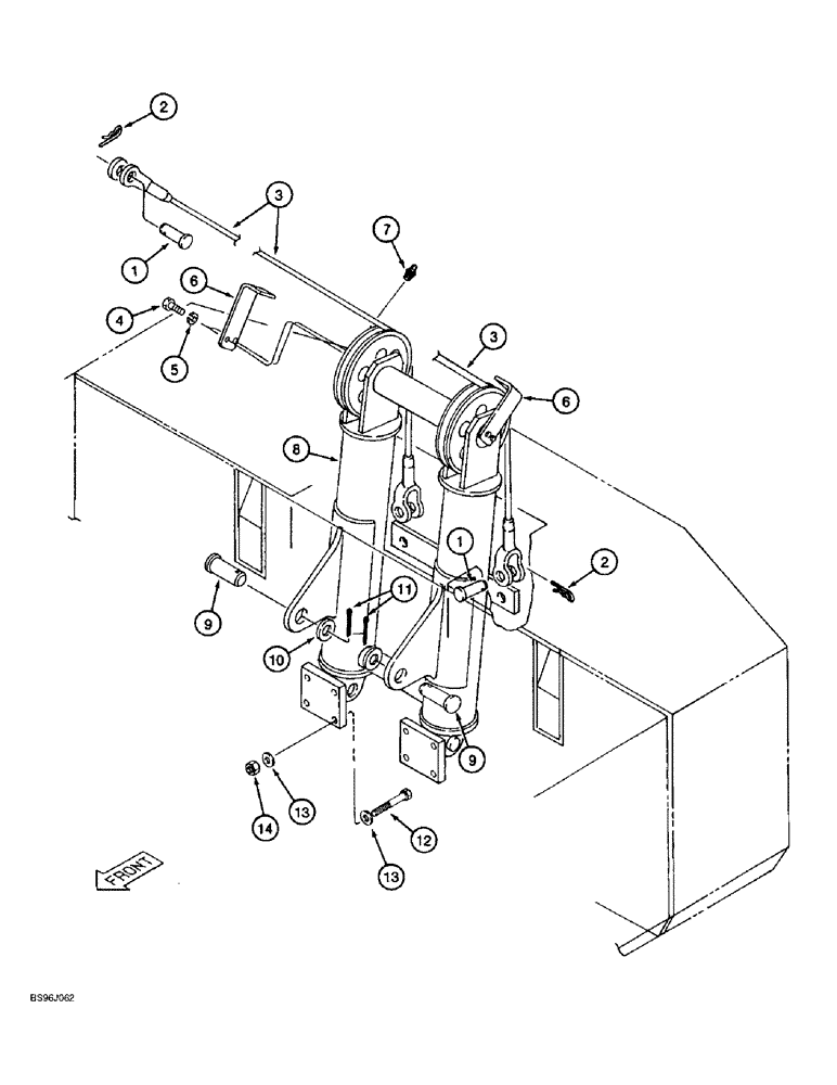 Схема запчастей Case 9060B - (9-012) - COUNTERWEIGHT REMOVAL SYSTEM (09) - CHASSIS