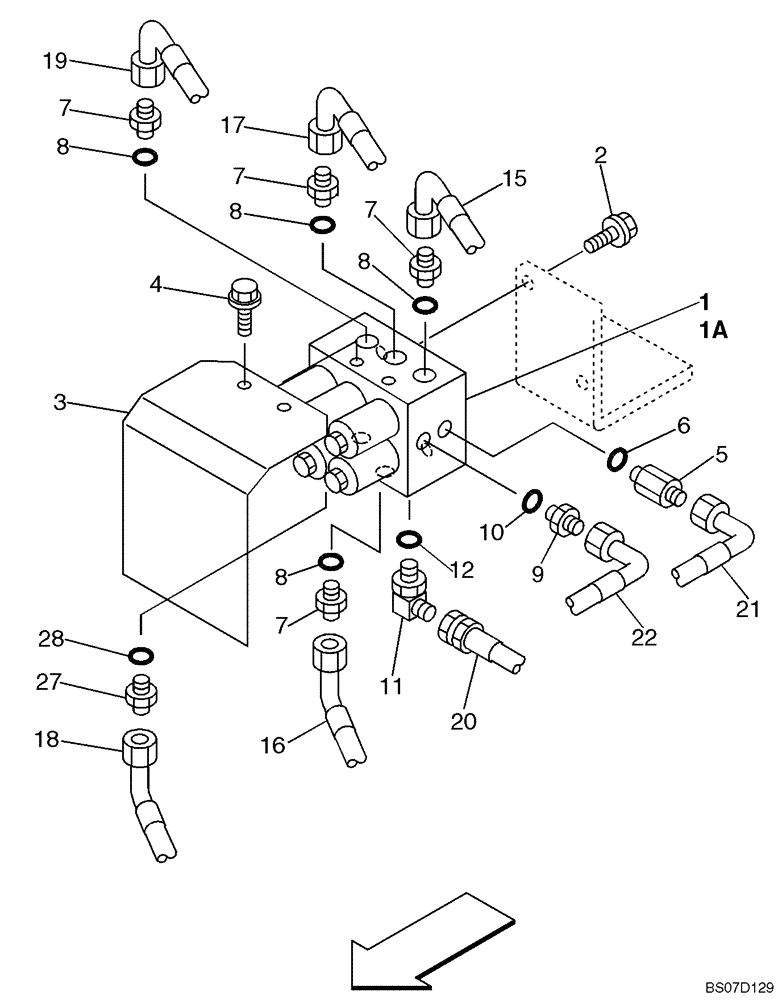 Схема запчастей Case CX330 - (08-43) - VALVE, SOLENOID - PILOT PRESSURE, RETURN LINES (08) - HYDRAULICS