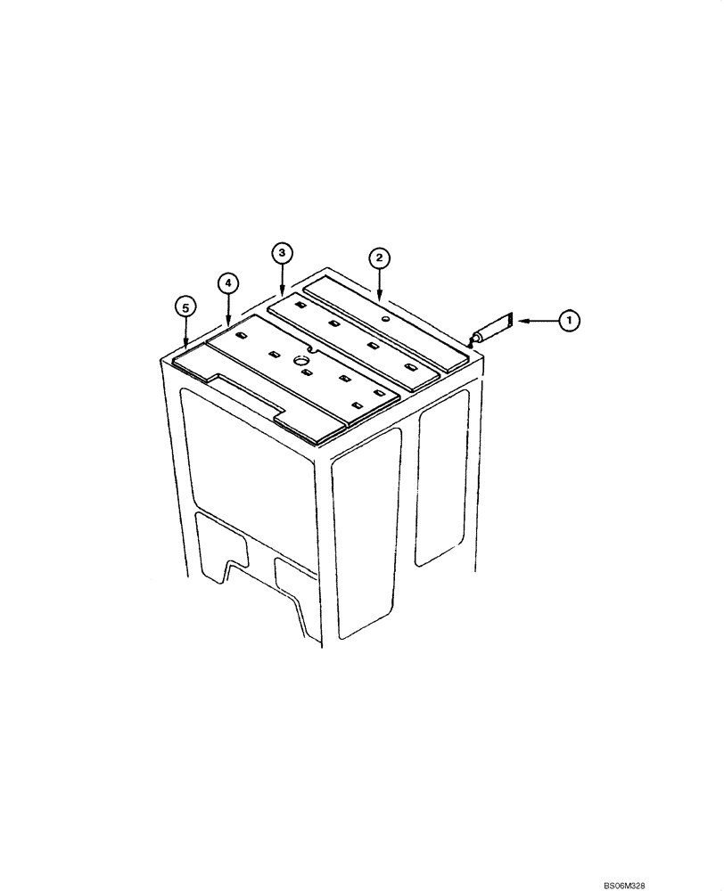 Схема запчастей Case 845 - (09.37[00]) - CAB - UPPER UPHOLSTERY (09) - CHASSIS