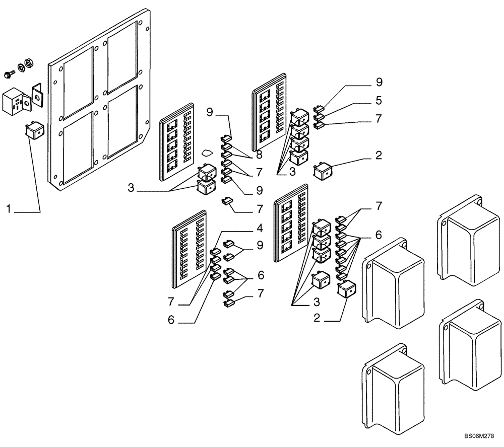 Схема запчастей Case 921E - (04-13) - PANEL, CONTROL - FUSES AND RELAYS (04) - ELECTRICAL SYSTEMS