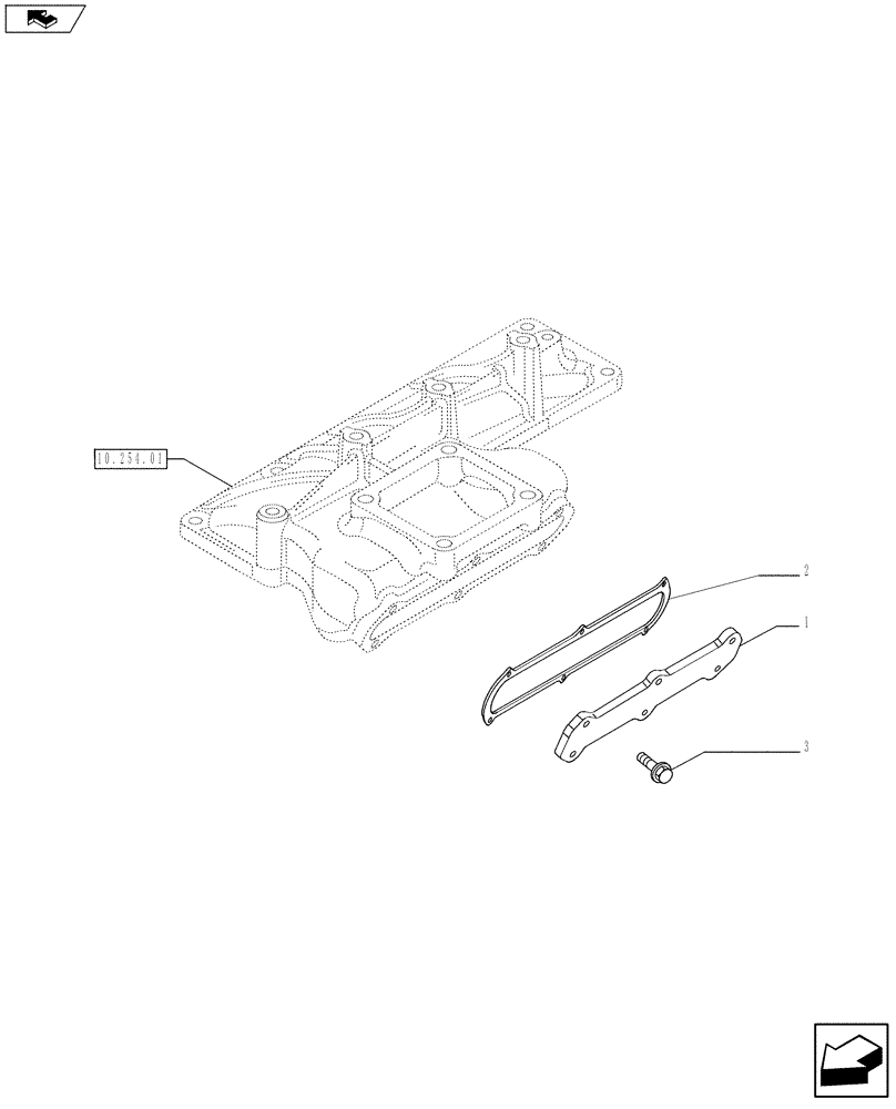 Схема запчастей Case 590SN - (10.408.02) - HEAT EXCHANGER - ENGINE (2854699) (10) - ENGINE