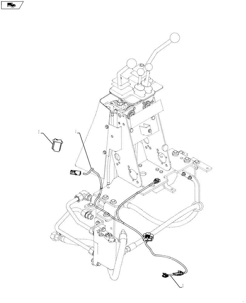 Схема запчастей Case 590SN - (55.512.18) - HARNESS - BACKHOE DUAL AUXILLIARY HYDRAULIC WITH MECHANICAL CONTROLS (55) - ELECTRICAL SYSTEMS