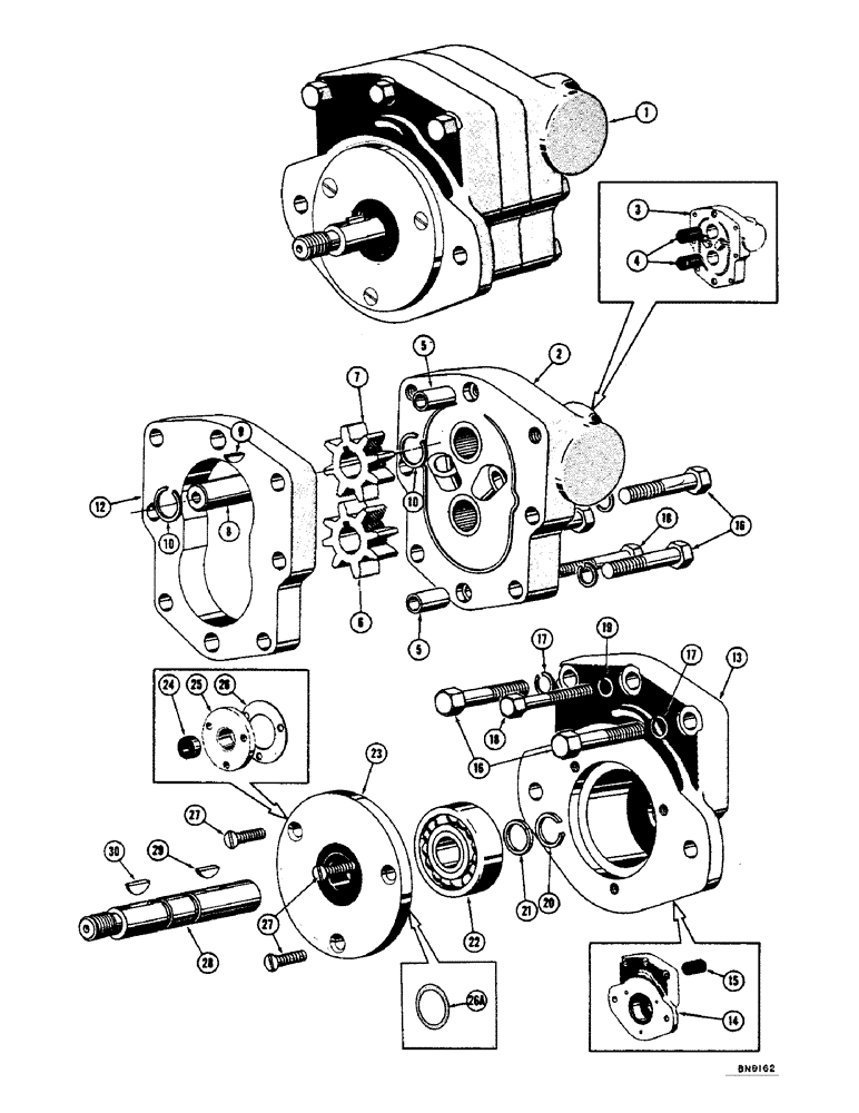 Схема запчастей Case 800 - (244) - 32655 HYDRAULIC PUMP (07) - HYDRAULIC SYSTEM