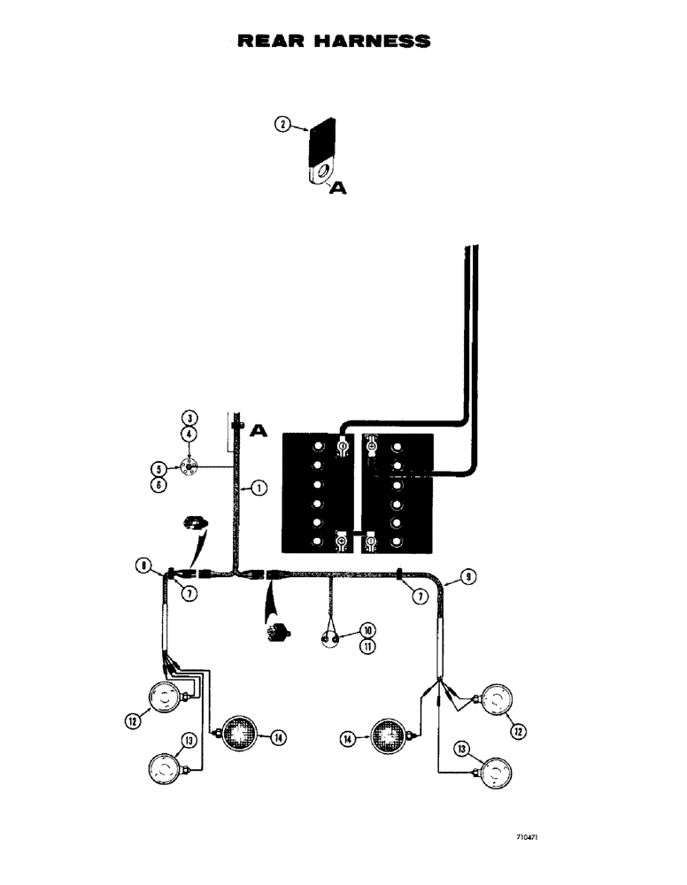 Схема запчастей Case 780 - (112) - ELECTRICAL SYSTEM, REAR WIRING HARNESS (04) - ELECTRICAL SYSTEMS