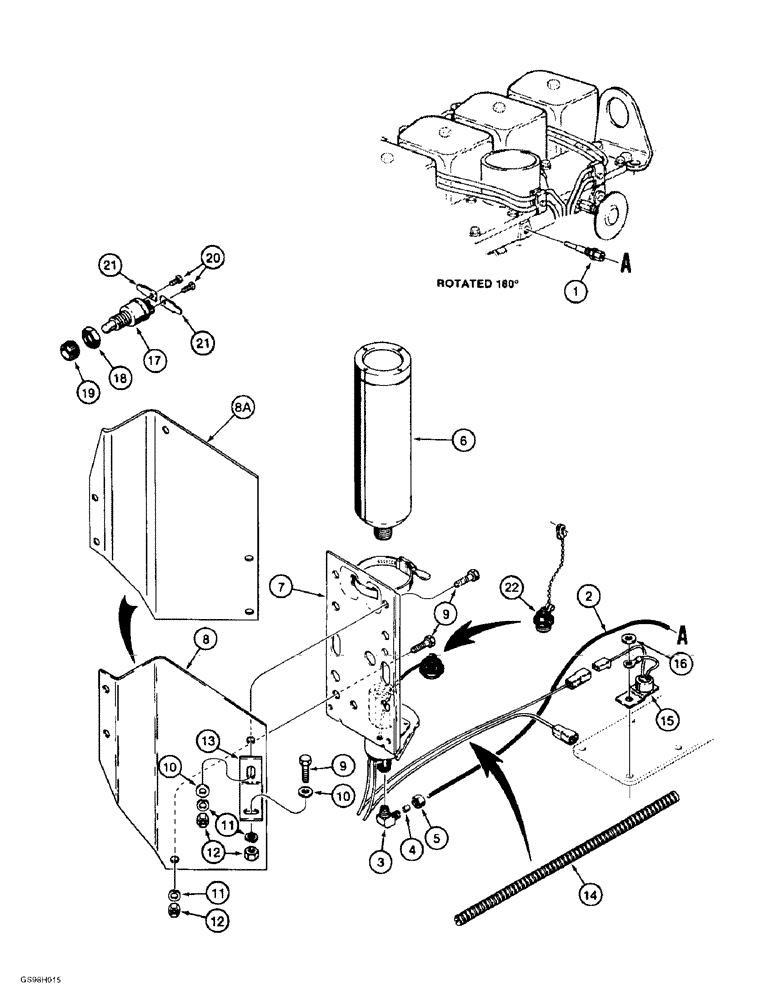 Схема запчастей Case 586E - (2-11) - COLD START SYSTEM (02) - ENGINE