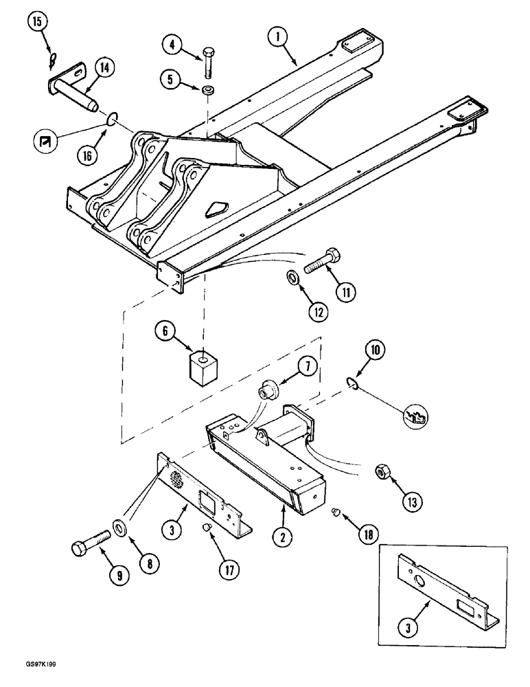 Схема запчастей Case 888 - (9A-04) - TURNTABLE FRAME (09) - CHASSIS