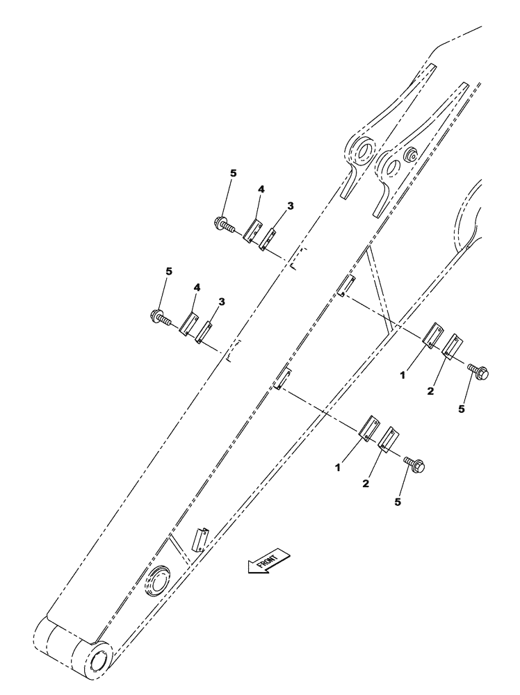 Схема запчастей Case CX470C - (09-210-00[01]) - DIPPER - 3.38 M - LOW FLOW - BRACKET (05.1) - UPPERSTRUCTURE CHASSIS/ATTACHMENTS