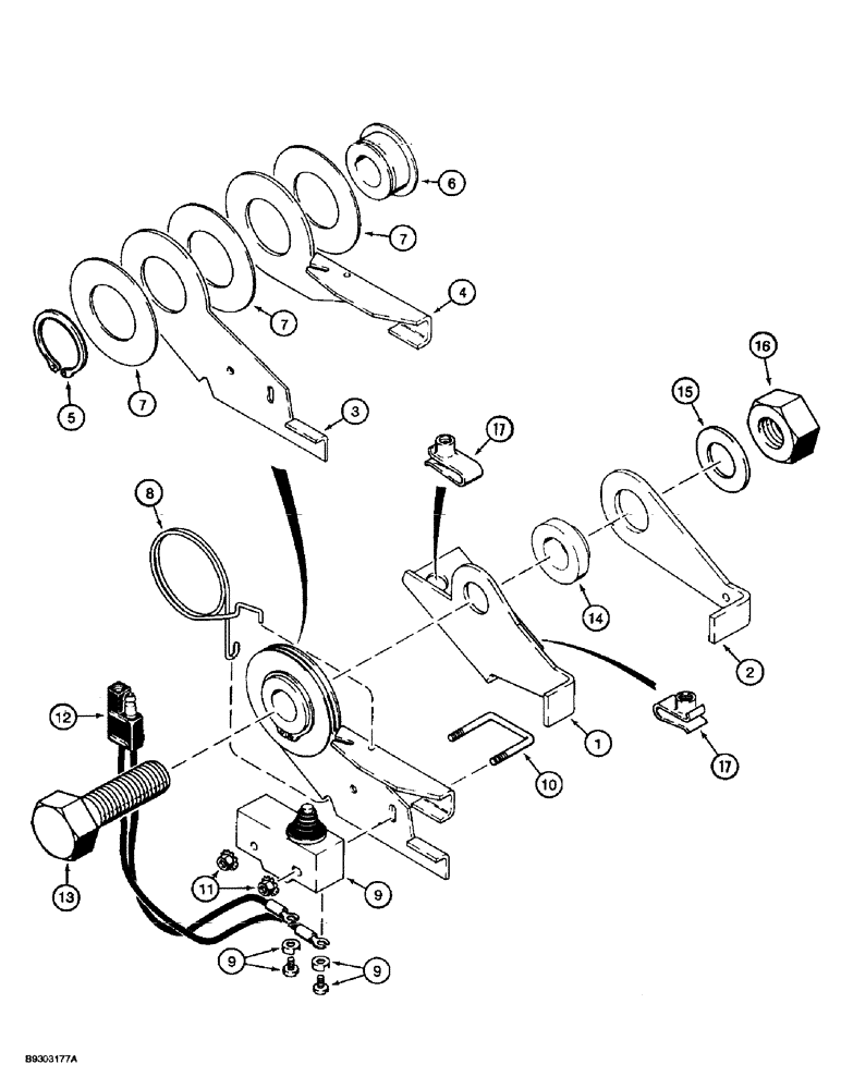 Схема запчастей Case 560 - (4-20) - NEUTRAL START SWITCH ASSEMBLY - H673443, ATTACHMENT SPEED CONTROL (04) - ELECTRICAL SYSTEMS