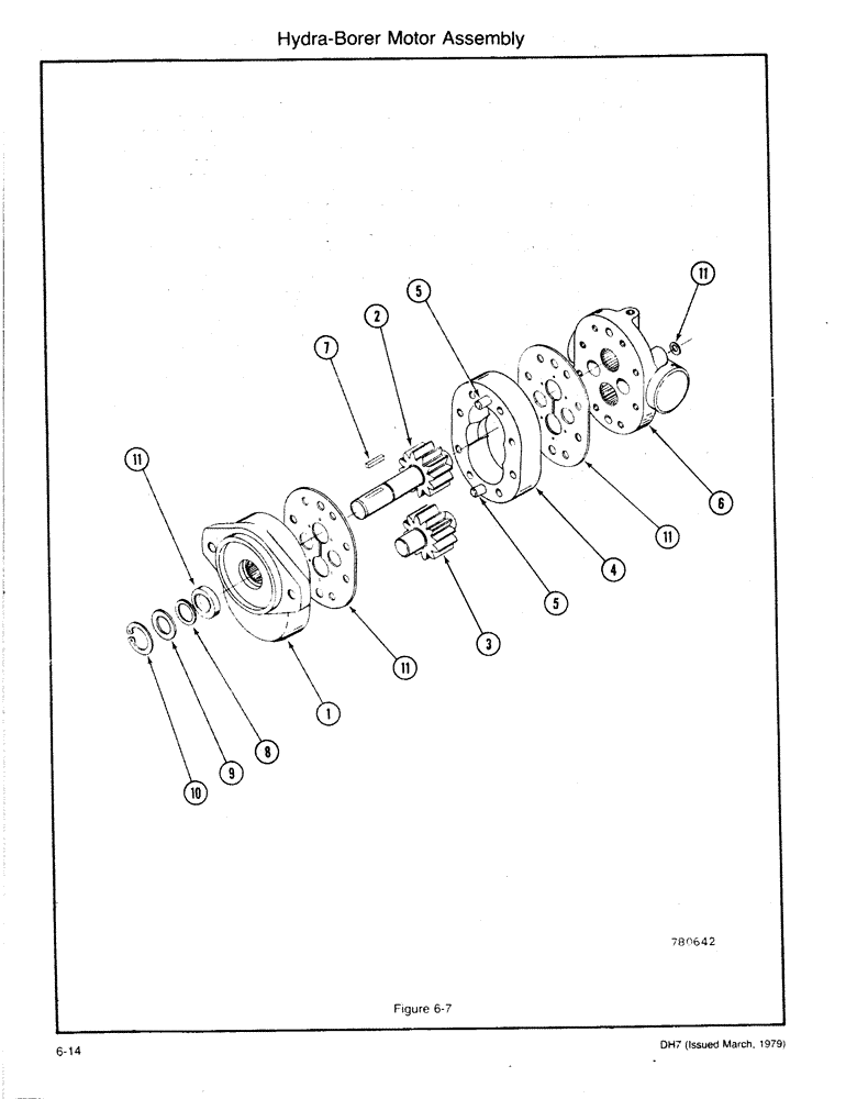 Схема запчастей Case DH7 - (6-14) - HYDRA-BORER MOTOR ASSEMBLY (89) - TOOLS