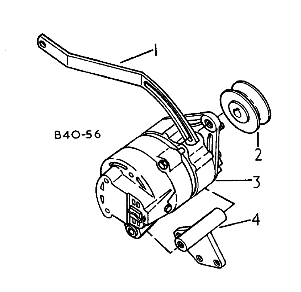 Схема запчастей Case 500 - (08-014) - ALTERNATOR AND CONNECTIONS No Description