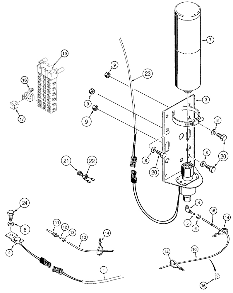 Схема запчастей Case 921C - (04-45) - COLD START SYSTEM (04) - ELECTRICAL SYSTEMS