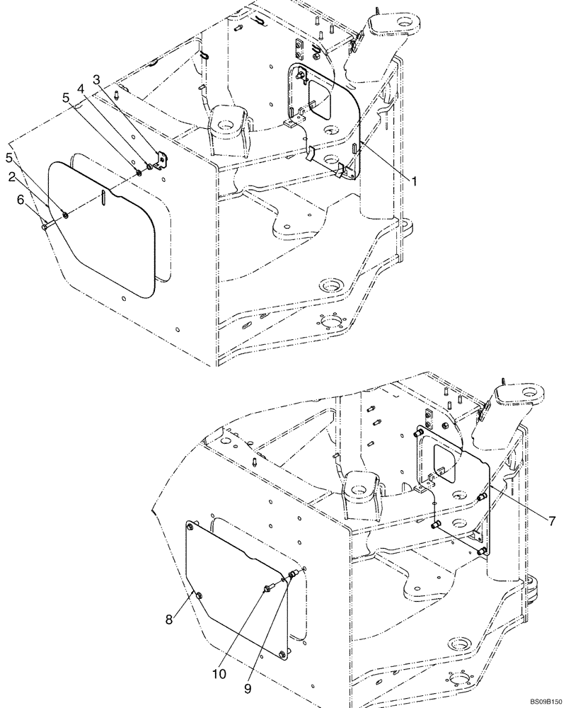 Схема запчастей Case 621E - (09-29) - COVERS - FRAME, REAR (09) - CHASSIS