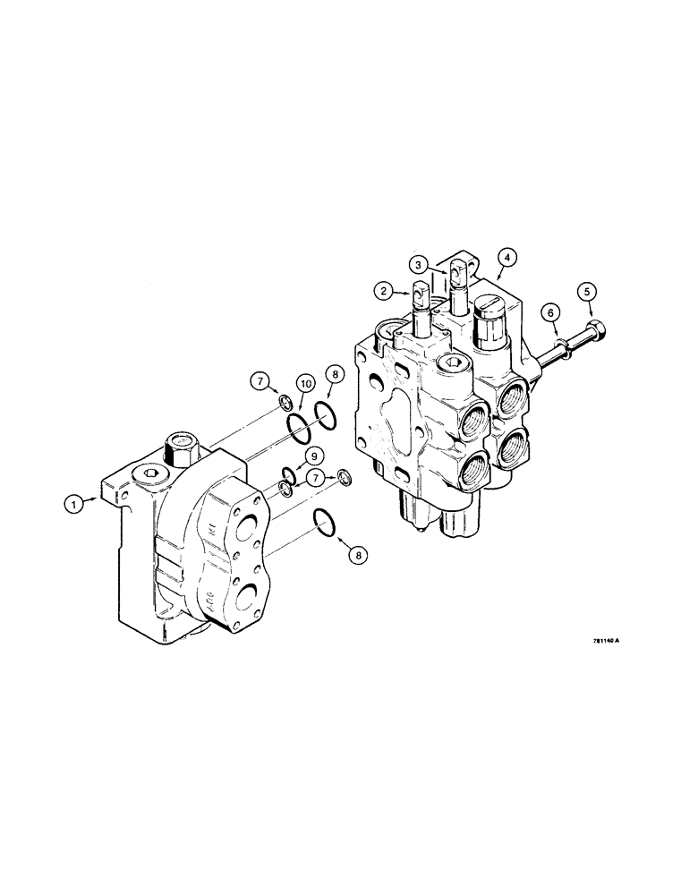 Схема запчастей Case 1150D - (324[1]) - R45514 TWO SPOOL VALVE DOZER MODELS (08) - HYDRAULICS