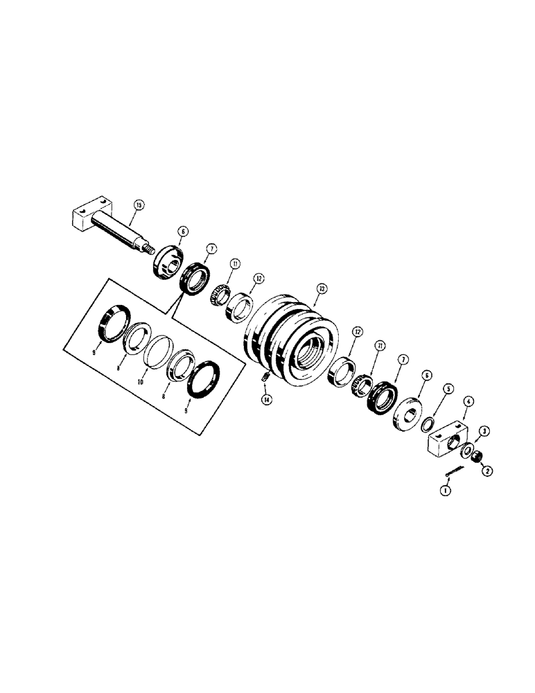 Схема запчастей Case 1150 - (109A) - D36466 AND D36356 TRACK ROLLERS, PRODUCTION ROLLERS, D36466 TRACK ROLLERS (DOUBLE FLANGE) (04) - UNDERCARRIAGE