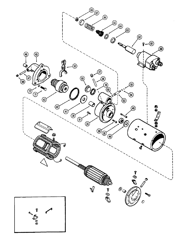 Схема запчастей Case 300C - (052) - R20745 STARTER, (336B) DIESEL ENGINE (04) - ELECTRICAL SYSTEMS