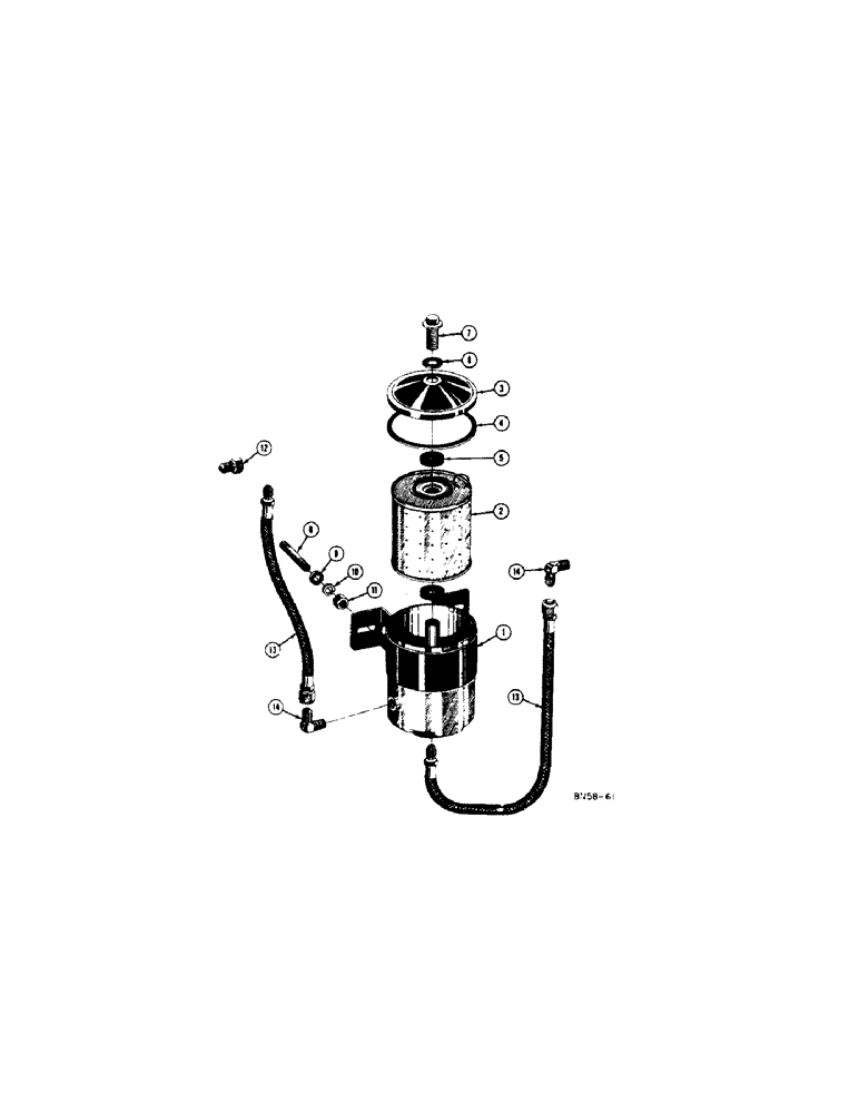 Схема запчастей Case 500 - (028[1]) - (USED FROM S/N 5-3-56) (01) - ENGINE