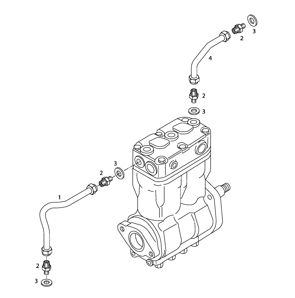 Схема запчастей Case 327B - (01A04000295[001]) - LINES, AIR COMPRESSOR COOLING (87522860) (01) - ENGINE