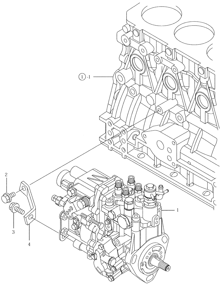 Схема запчастей Case CX50B - (08-011) - FUEL INJECTION PUMP (10) - ENGINE