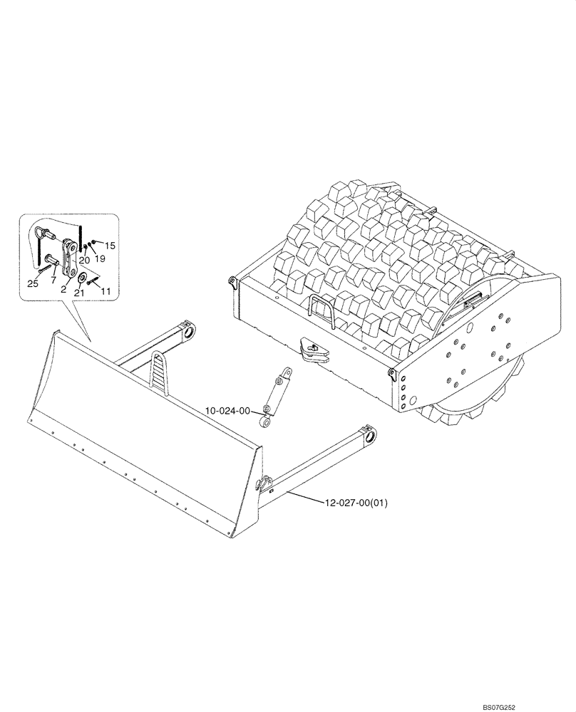 Схема запчастей Case SV210 - (12-027-00[02]) - LOCK, DOZER BLADE (GROUP 557) (ND109313) (09) - CHASSIS/ATTACHMENTS