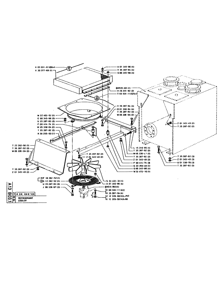 Схема запчастей Case 160CL - (018) - COOLER (05) - UPPERSTRUCTURE CHASSIS