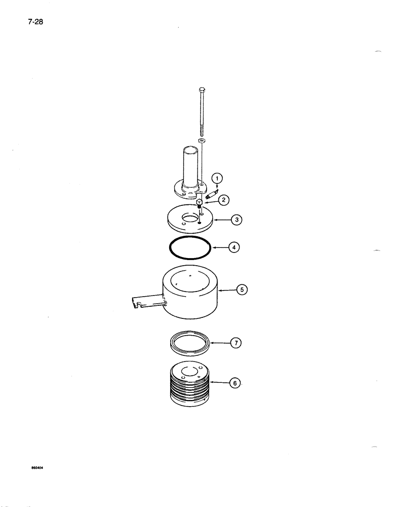 Схема запчастей Case 1086B - (7-028) - 3-PORT AIR SWIVEL, UNITS WITH SPLIT FLANGE TUBE PORTS ON HYDRAULIC SWIVEL (07) - BRAKES