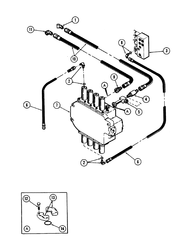 Схема запчастей Case 50 - (8-192) - FAST HOIST TUBING (08) - HYDRAULICS