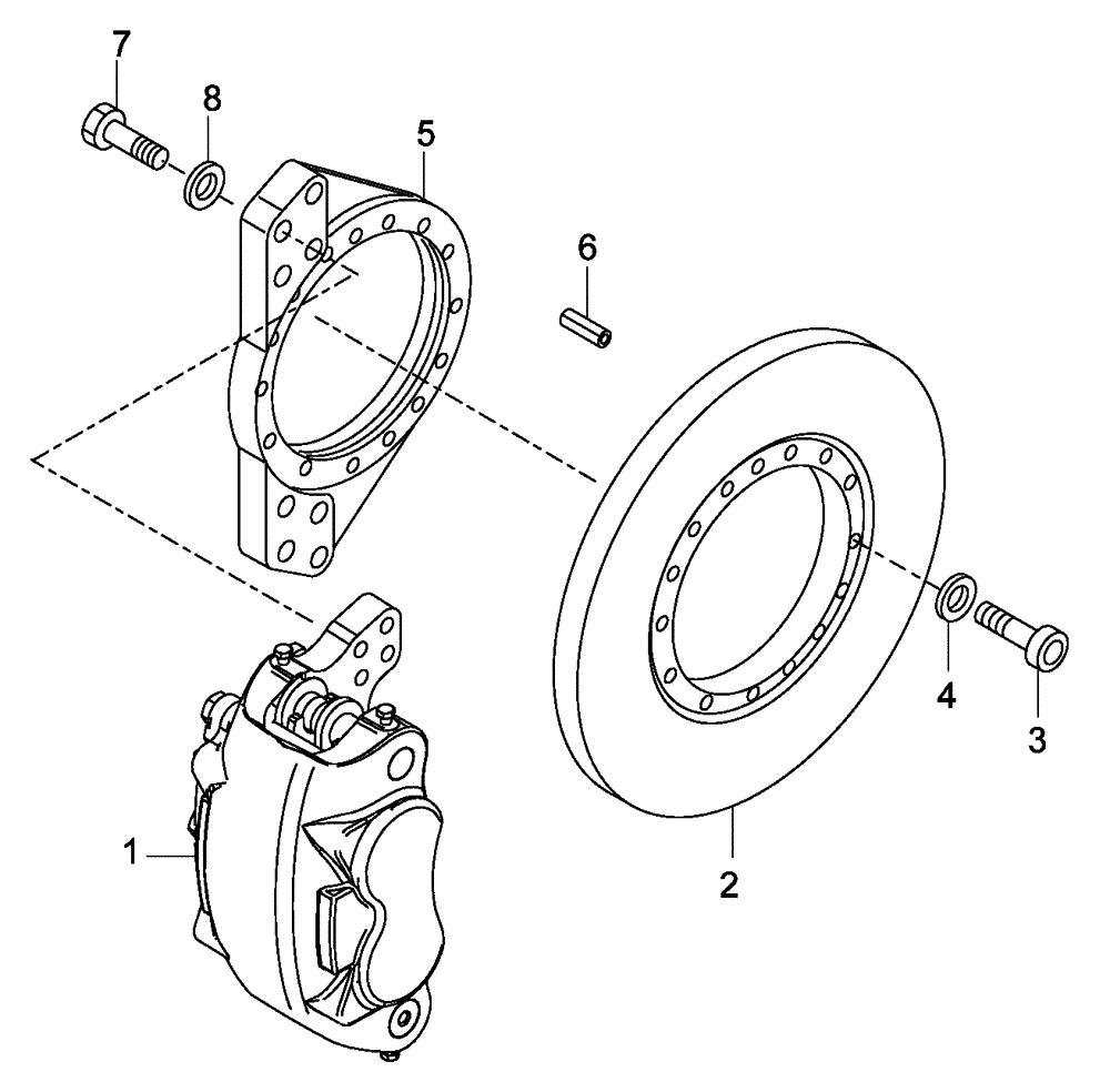 Схема запчастей Case 335B - (33A00000743[001]) - BRAKE ASSY, REAR AXLE (87363285) (11) - AXLES/WHEELS