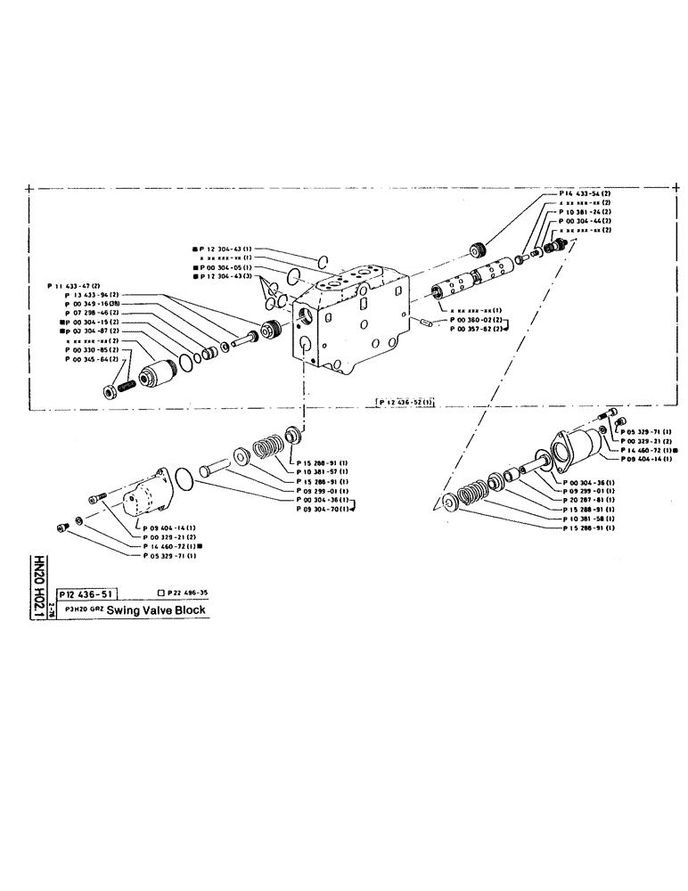 Схема запчастей Case 160CL - (61) - SWING VALVE BLOCK (07) - HYDRAULIC SYSTEM